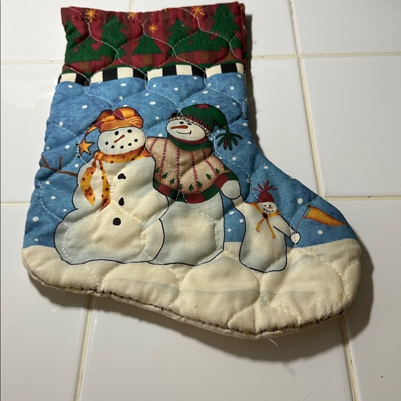 Festive Snowman Christmas Stockings - Picture 2 of 3